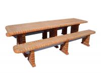 Ref. Tabla con Azulejo toda de Ladrillo - Altura 75 cm x Ancho 89 cm x Longitud 360 cm